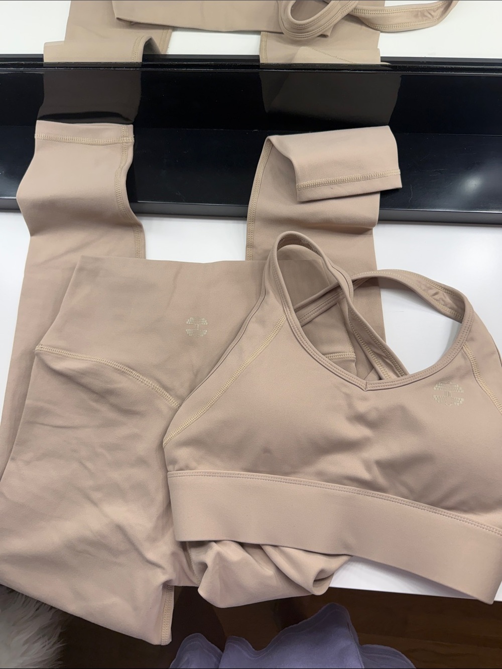 Better Bodies Women’s Seamless Nude Sports Bra and Leggings Matching Set